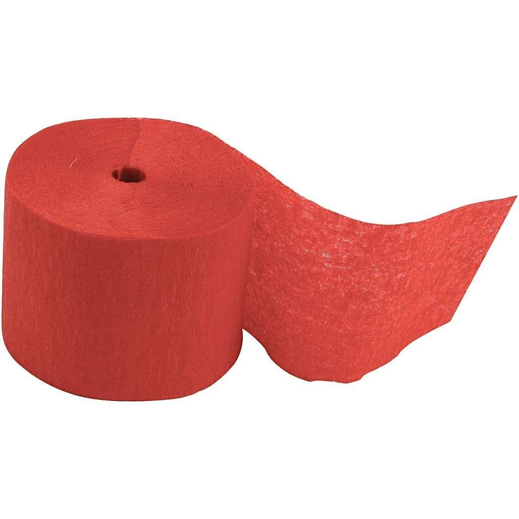 Krepový papier červený  (5cm/20m)