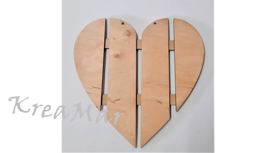 Drevená doštička - srdce (250x250x5mm)