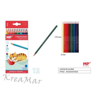 Drevené ceruzky - farebné (12ks)