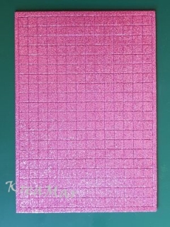 Penová guma trblietavá - mozaik A5 10x10mm (fialová)