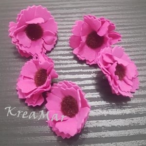 Polyfoam - kvety margaréta pink (4cm / 5ks)
