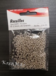 Rokajl - strieborná (2,5mm/20g) metallic