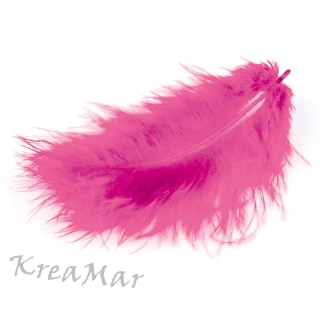 Perie z marabu - pink  (12cm/17ks)