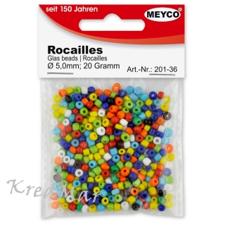 Rocailles (5,0mm/20g) - farba mix