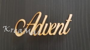 Drevený výrez - Advent (71x30x3mm)