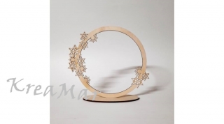 Kruh so snehovými vločkami  (410x360x6mm)