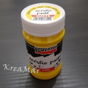 Matná akrylová farba - 100ml  (žltá)