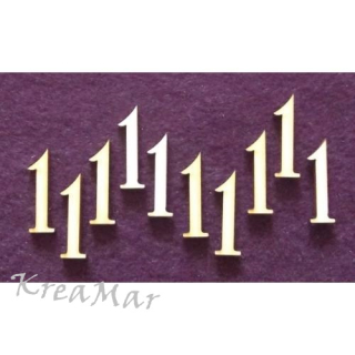 Drevené číslice -"1" (38x50x3mm) 1ks