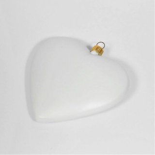 Plastové srdce - biele (10cm)