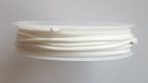Pletené vlákno kožené 5m - biele