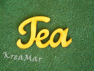 Drevený výrez - "Tea" (8,5x5cm)