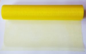 Dekoračná organza  (24cm/10m) žltá