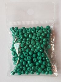 Rokajl - matné (4mm) tyrkysovo zelený