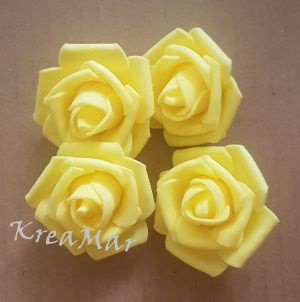 Polyfoam - hodvábne kvety 4cm (4ks)