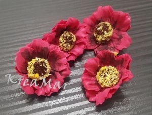 Polyfoam - kvety cherry  4x4cm - (4ks)