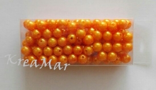 Korálky - Tekla  (10mm)  oranžová